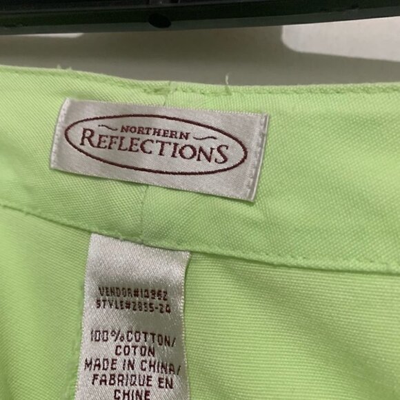 Vintage 80s/90s Northern Reflections Lime Green High-Rise Mom Shorts Sz 14 - Picture 6 of 7